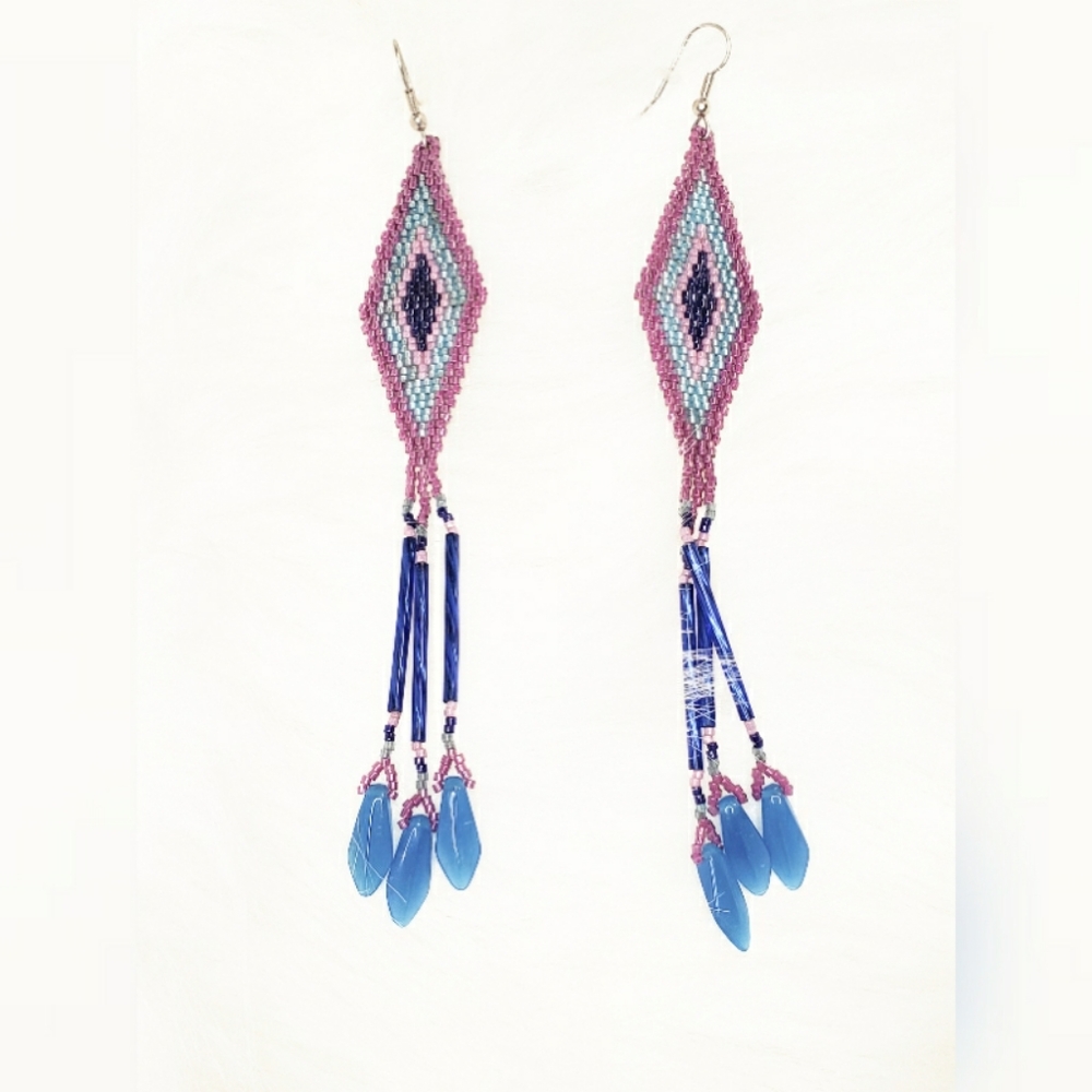Hand beaded earrings